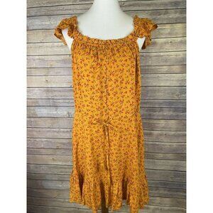 Sofia Vergara Large Floral Sundress Ruffled Tie